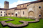 Sesto al Reghena (Pn). Abbazia di Santa Maria in Silvis. Basamenti della antica chiesa longobarda.